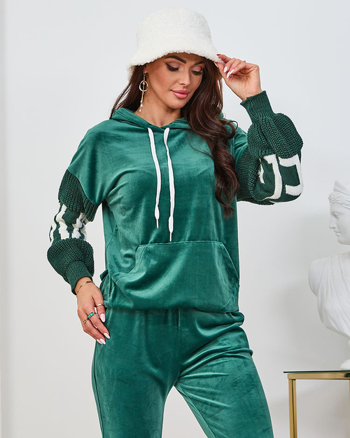 Жіночий спортивний костюм Royalfashion Чорний велюр