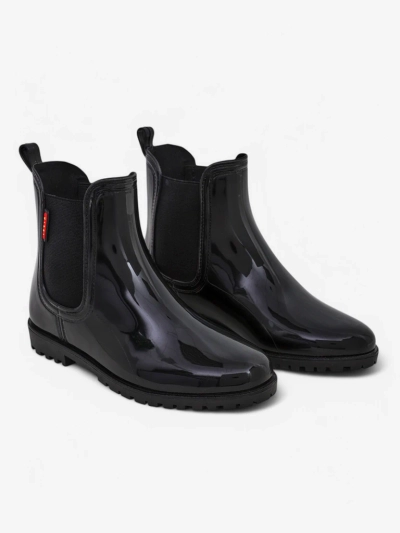 Royalfashion Damen lackierte Gummistiefel Rissma