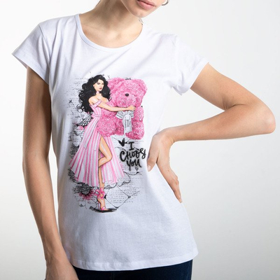 Weißes T-Shirt mit kurzen Ärmeln - Blusen 1