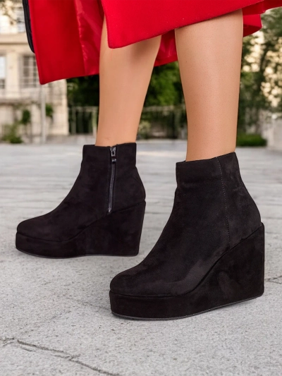 Royalfashion Damen Keilabsatz Stiefeletten Sieffa