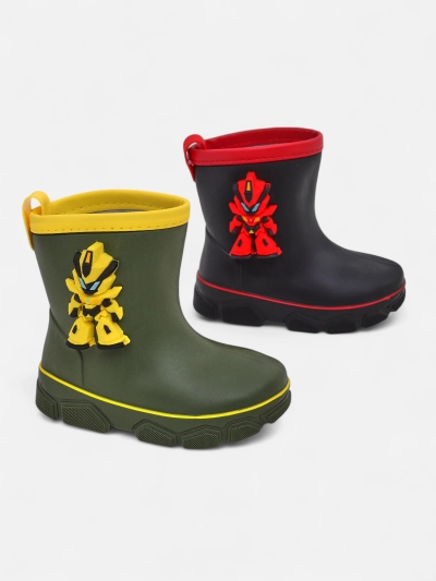 Royalfashion Kinder Gummistiefel mit Roboter Power Robot