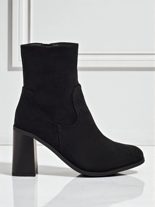 Ботильйони жіночі еко замшеві на підборах-стовпчику Rune Fast