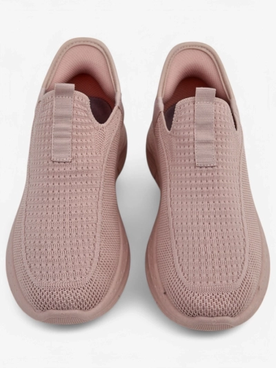 Damen-Sneakers Apollo Rosa – rosa Slip-on-Schuhe aus Stoff mit flacher Sohle