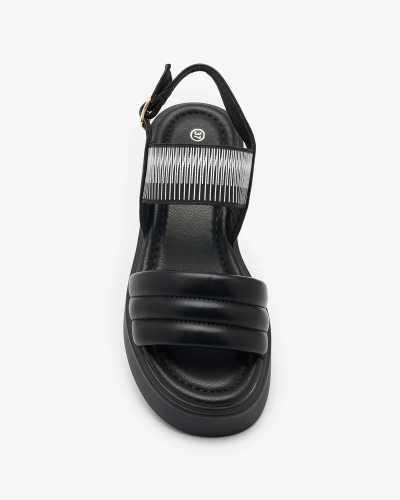 Чорні жіночі босоніжки на товстій підошві Uvino- Footwear
