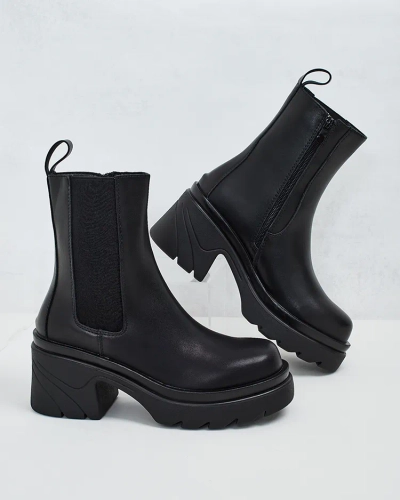 Royalfashion Damen Plateaustiefel Fixib