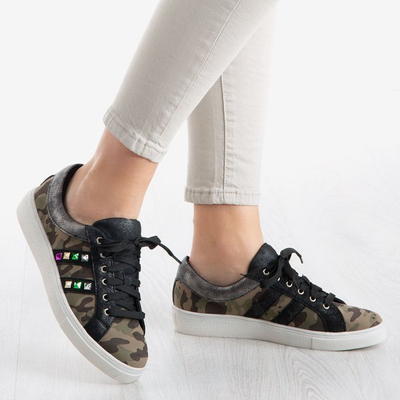 Camouflage-Sneakers mit farbigen Strong Army-Nieten - Schuhe 1