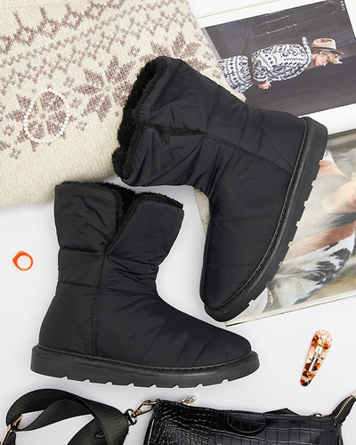 Schwarze Damenstiefel a'la Schneestiefel Kalioli Footwear