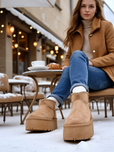 Royalfashion Damen Plateau-Schneestiefel a'la Dagodo
