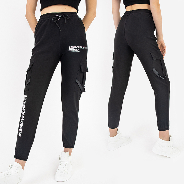 Schwarze Cargohose für Damen - Kleidung