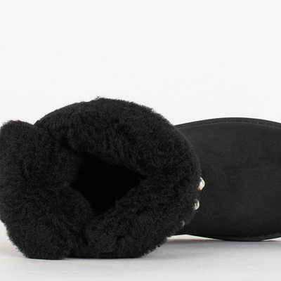 Schwarze Damen-Schneestiefel mit Himini-Band - Schuhe