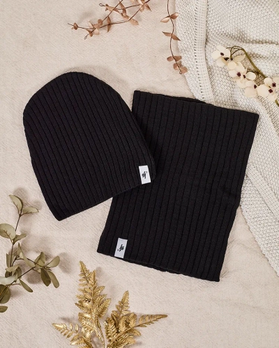 Royalfashion Universal Winter Set - Beaniemütze mit Schlauchschal