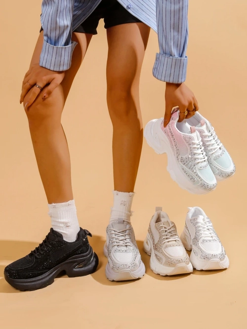 Royalfashion Женские Спортивные Кроссовки с Р rhinestones Bloss