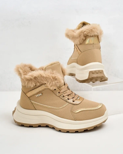 Royalfashion Warme Damen-Sneaker mit Fell Mofell