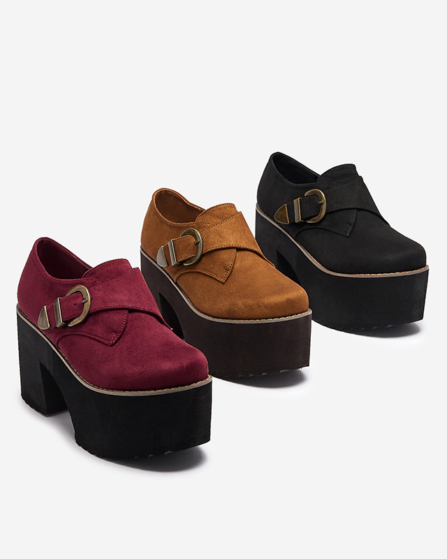 Braune Damen Halbschuhe mit hohem Absatz Kiacca- Footwear