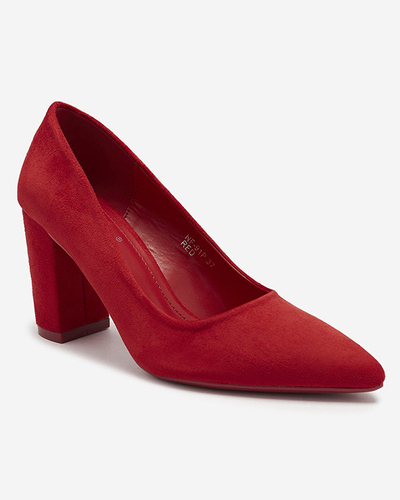 Rote Damen Öko-Wildleder-Pumps Duttos- Footwear