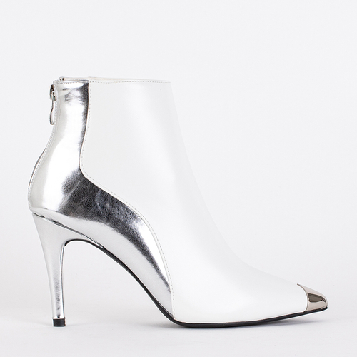 Білі жіночі ботильйони на шпильці Pritti