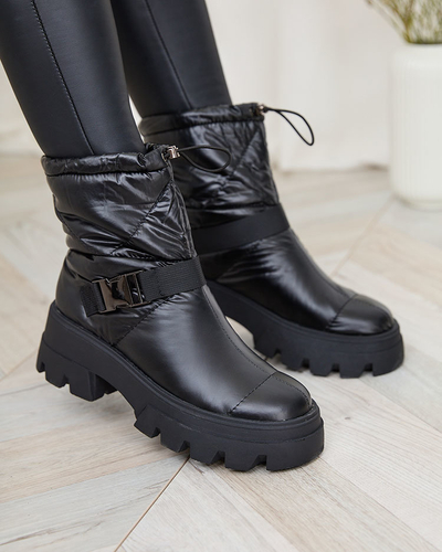 Royalfashion Damen Schlupfstiefel a'la Schneestiefel in schwarz Tyvone
