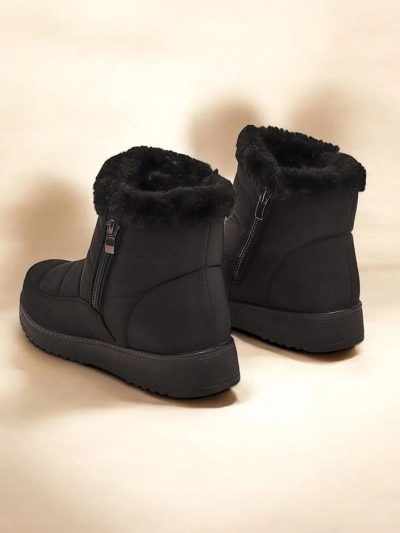 Damenstiefeletten Venus Schwarz aus Stoff Bequem für den Winter