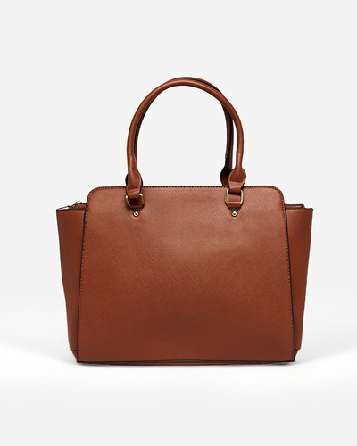 Royalfashion Braune Damenhandtasche aus Ökoleder