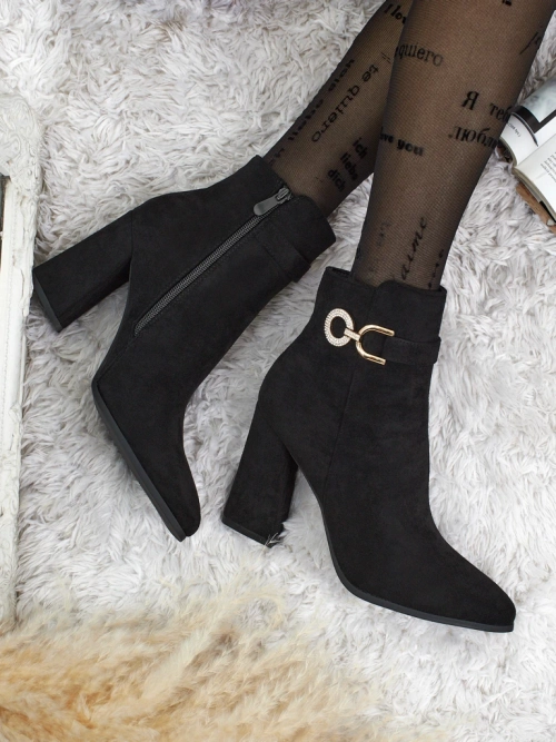 Жіночі ботильйони еко замшеві на підборах Victi