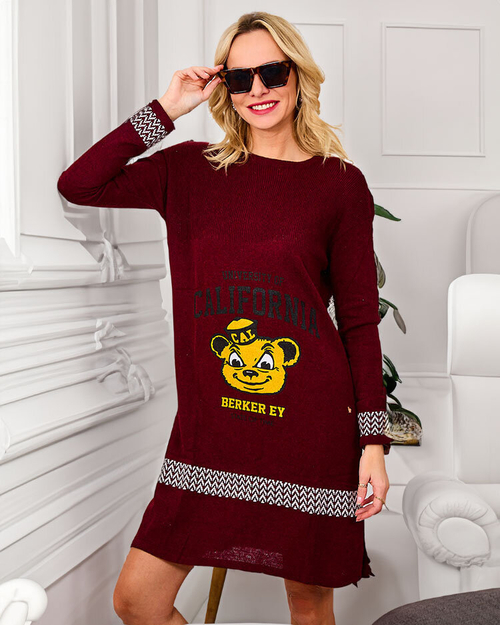 Royalfashion Світло-рожева жіноча сукня-светр