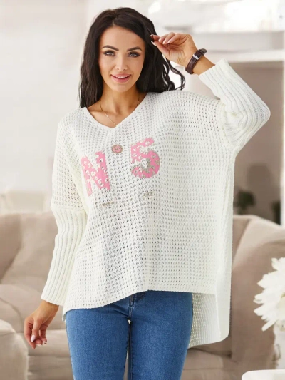 Royalfashion Acryl Damen Strickpullover mit Aufschriften