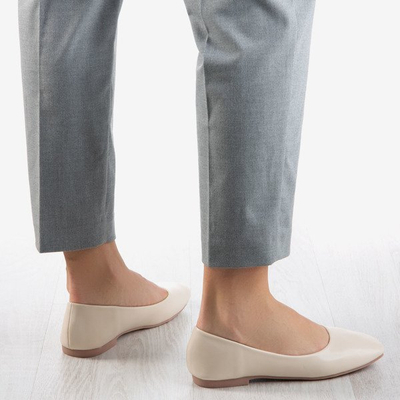 Flache Absätze für beige Frauen Lin - Schuhe 1