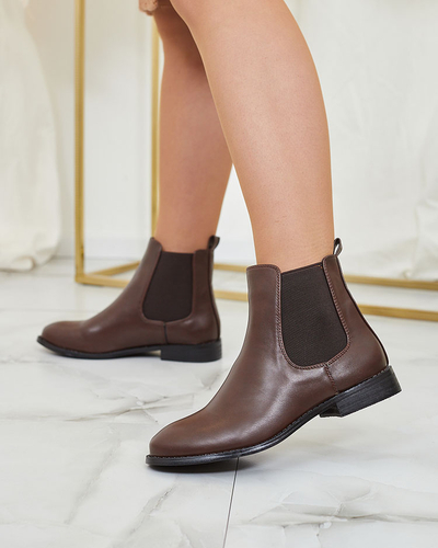 Royalfashion Чорні жіночі черевики a'la sztyblety з прикрасами Ederte