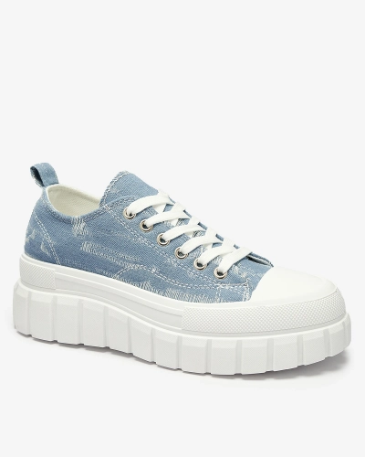 OUTLET Blaue Damen Plateau-Sneakers dexif - Schuhe