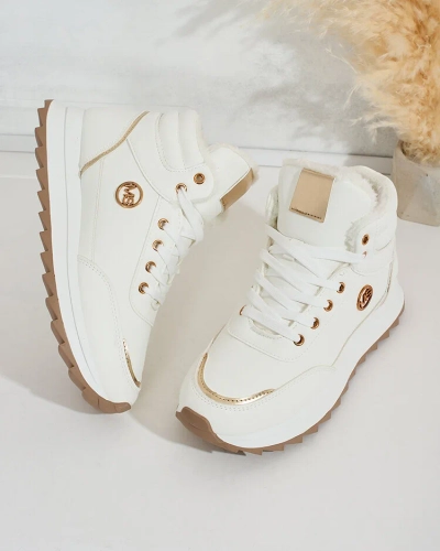 Royalfashion Warmed women's sneakers with fur Casill