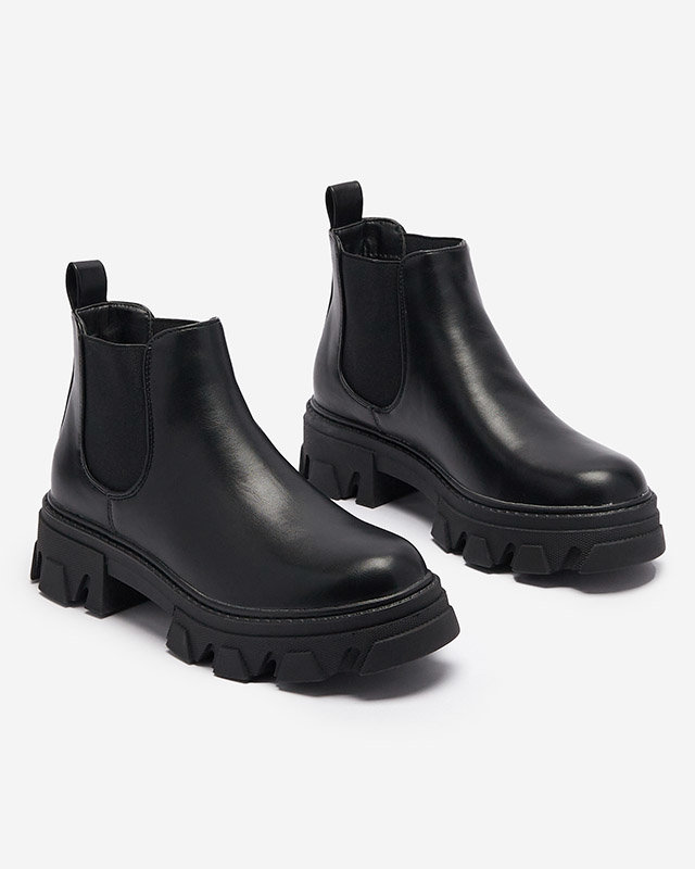 Damenstiefel zum Hineinschlüpfen in Schwarz Inilco- Footwear