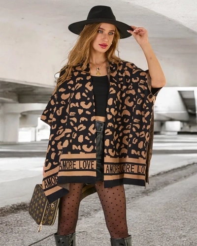 Royalfashion Damen Druck Poncho