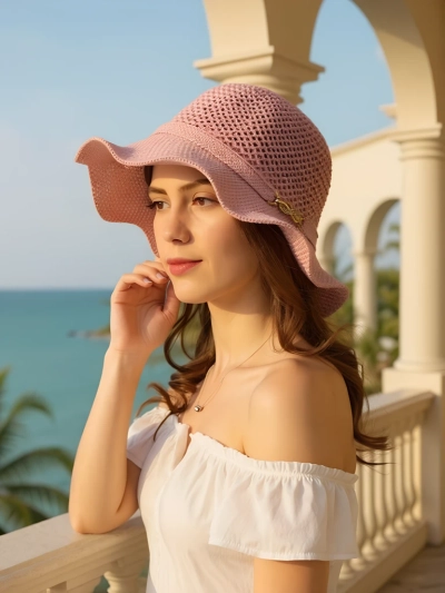 Royalfashion Damenhut mit welliger Krempe Wave Breeze