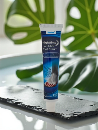 Schmerzlindernde Fußcreme für die Nacht