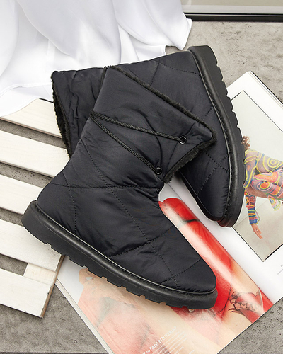 Schwarze Damenstiefel a'la Schneestiefel Amirfu- Footwear