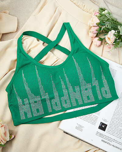 Royalfashion Damen Sport-BH mit Zirkonen