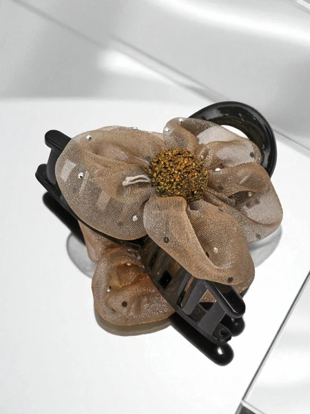 Royalfashion Haarspange mit Tüllblume und Glitzermitte