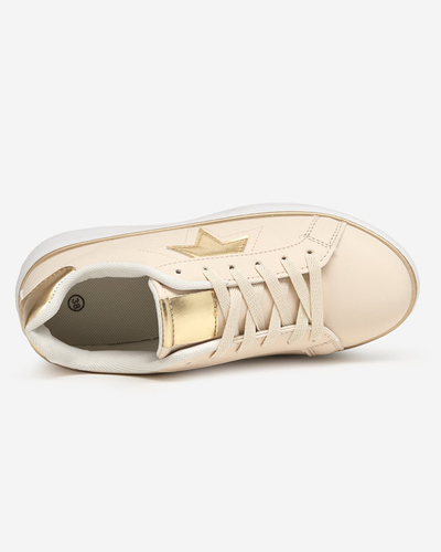 OUTLET Damen-Sportschuhe Taqeva in Beige und Gold - Schuhe