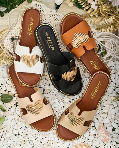 Royalfashion Women's Ortyca flache Sohlen Flip-Flops