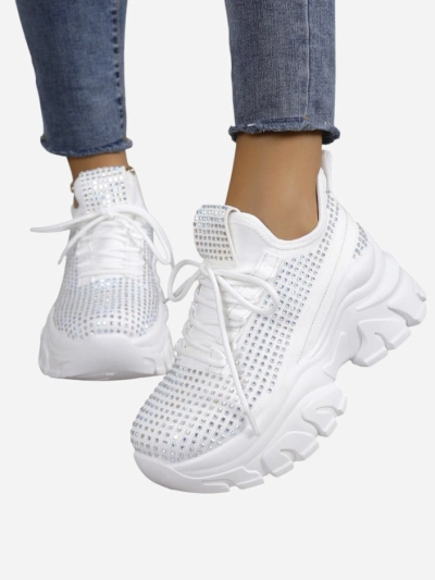 Royalfashion Damen Sportsneaker mit Strass Blysco
