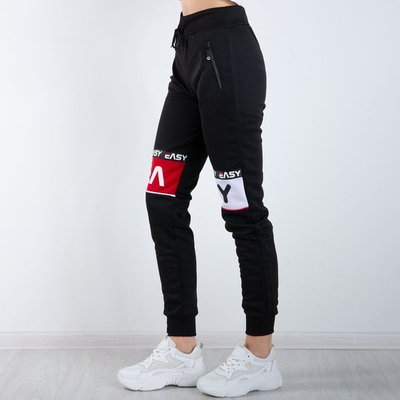 Schwarze Damen Jogginghose mit Aufschrift - Hose 1