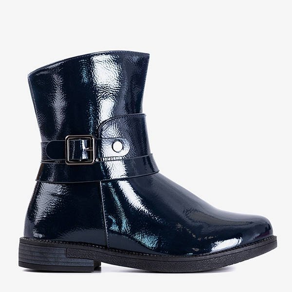 Marineblaue Kinderstiefel Miusu - Schuhe