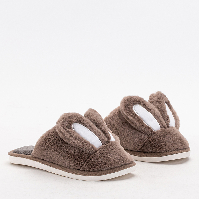 Crolisia braune Damenhausschuhe - Schuhe
