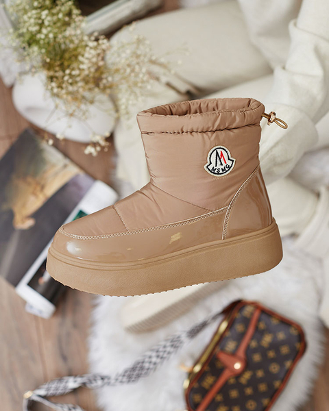 Royalfashion Жіночі черевики-сліпони для снігу коричневого кольору Ademra