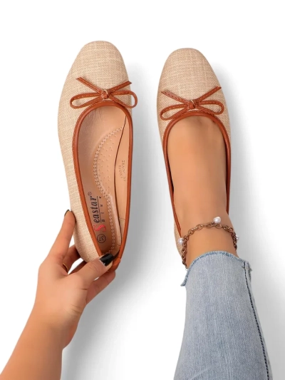 Royalfashion Damen Ballettschuhe mit Glitzer und einer Schleife Aramie