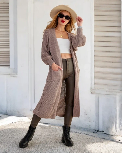 Жіночий в'язаний светр-покривало Royalfashion