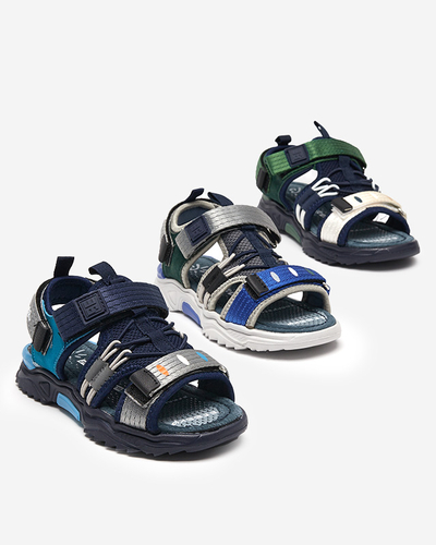 Grüne Kindersandalen mit Klettverschluss Meteris - Schuhe