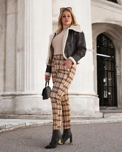 Royalfashion Warmed Damen-Teggings-Hose PLUS SIZE