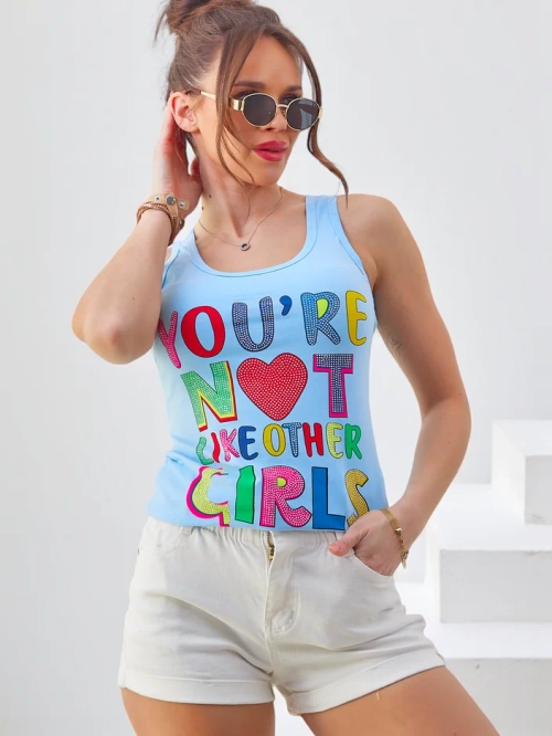 Royalfashion Жіноча бавовняна майка на бретелях з принтами