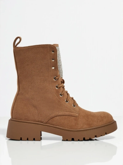 Öko-Wildleder Schnürstiefeletten Damen Ferlyne